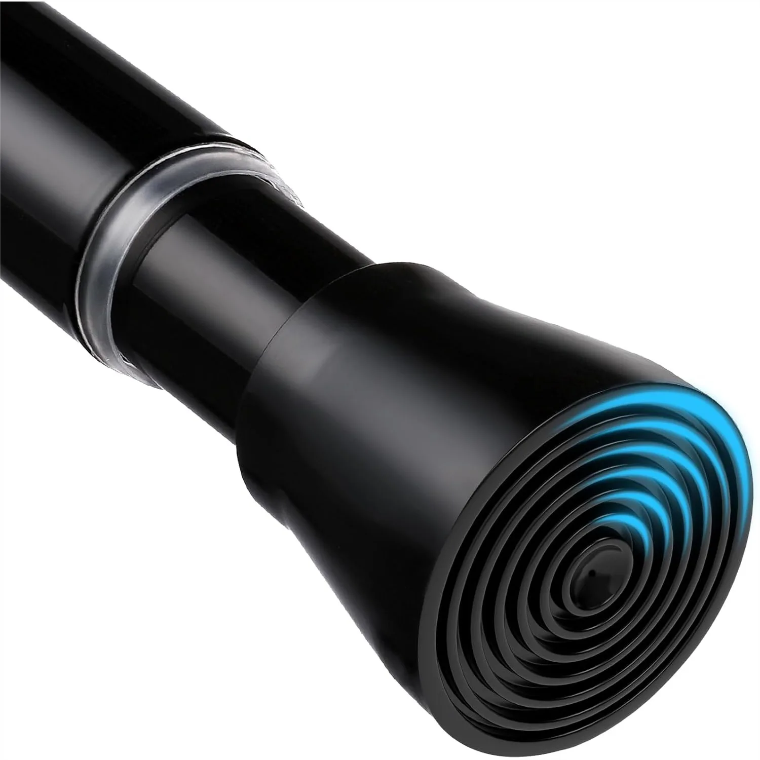 

Adjustable Spring Tension Curtain Rod 28-48 Inch No Drill Black for Windows Bathroom Closet Kitchen