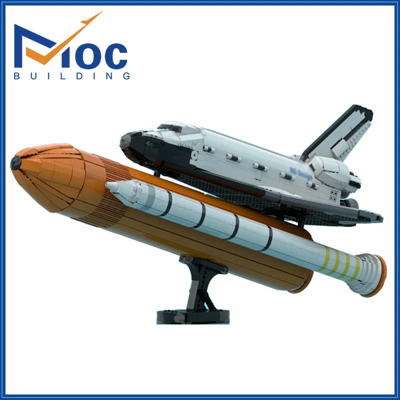 MOC Space Shuttle 10283 Upgrade  Booster Scale Base Building Blocks Rocket Bracket Aircraft Model Bricks Idea DIY Toys MOC-73206