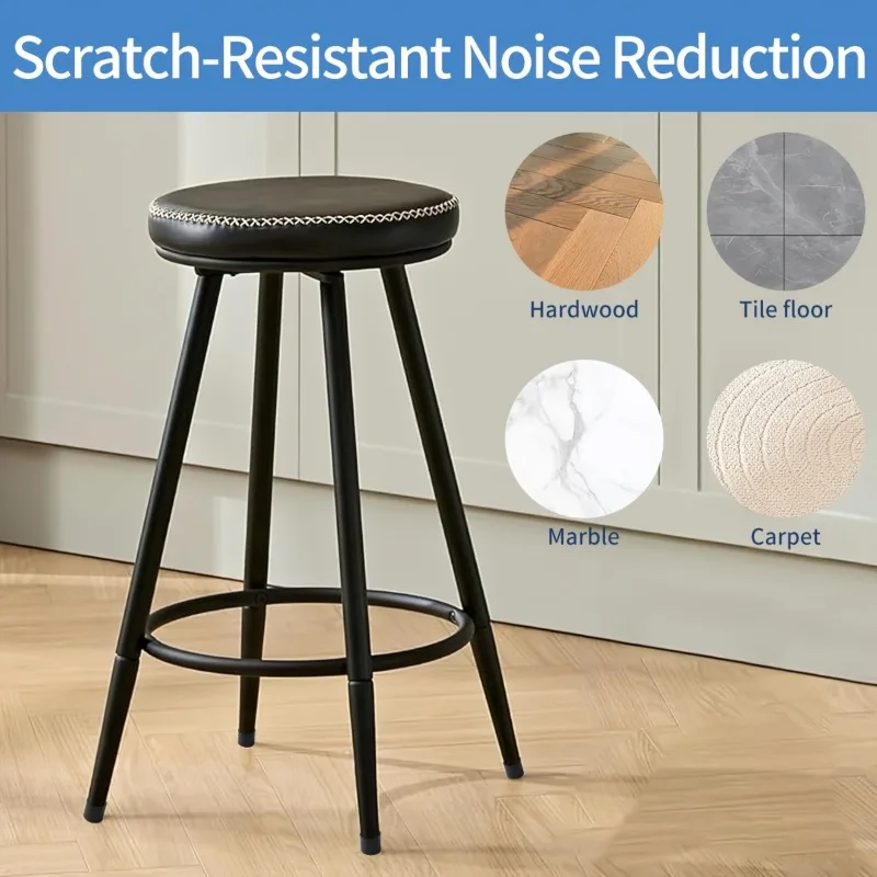 Plastic Foot Cover PVC Pipe Cap, Non-Slip Soundproof Anti-Scratch Wear-Resistant Floor Protector, Easy Install for Chair Table
