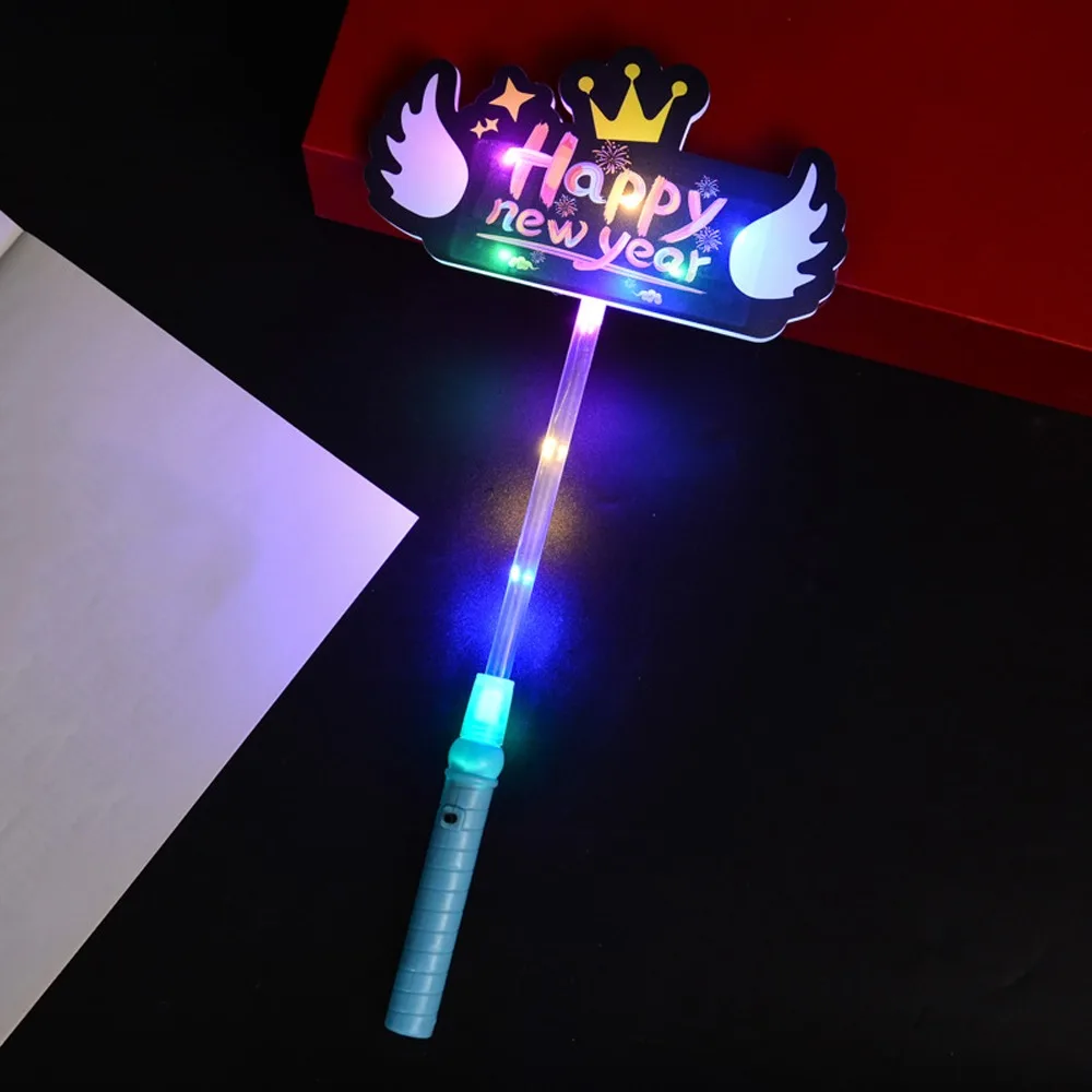 

Photo Props Plastic LED Glow Hair Bands Glowing in Dark Fun New Year Glow Sticks Cartoon Luminous Rod Birthday Party