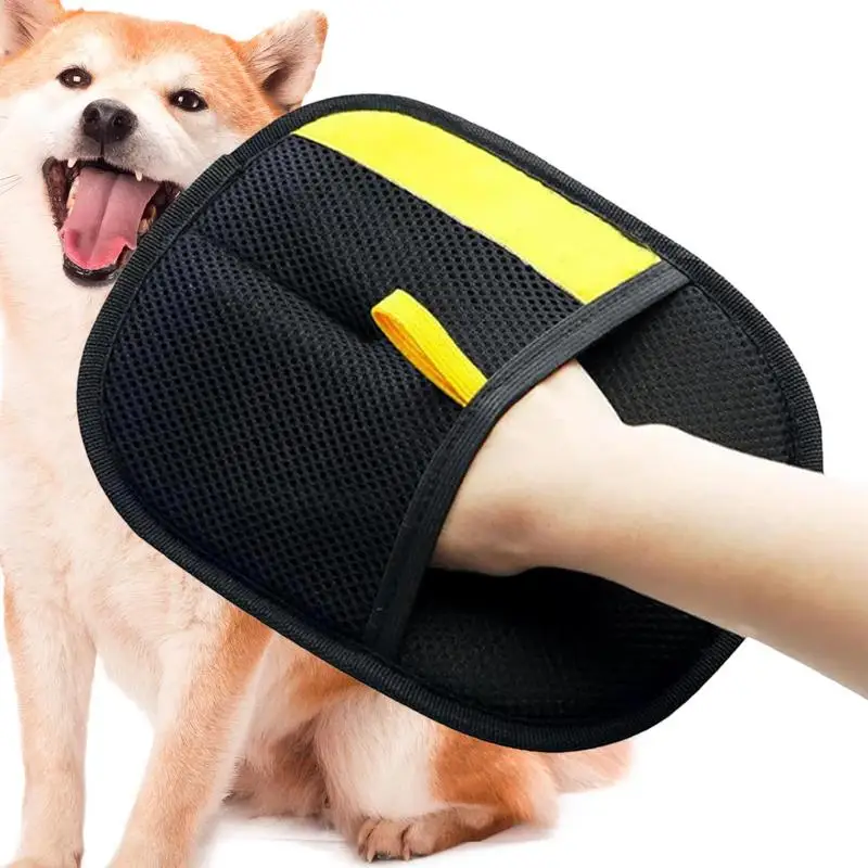 

Pet Static Dedusting Brush Grooming Gloves Pet Hair Remover Brush Double-Sided Removing Dog Cat Hair Sofa Carpet Clothes