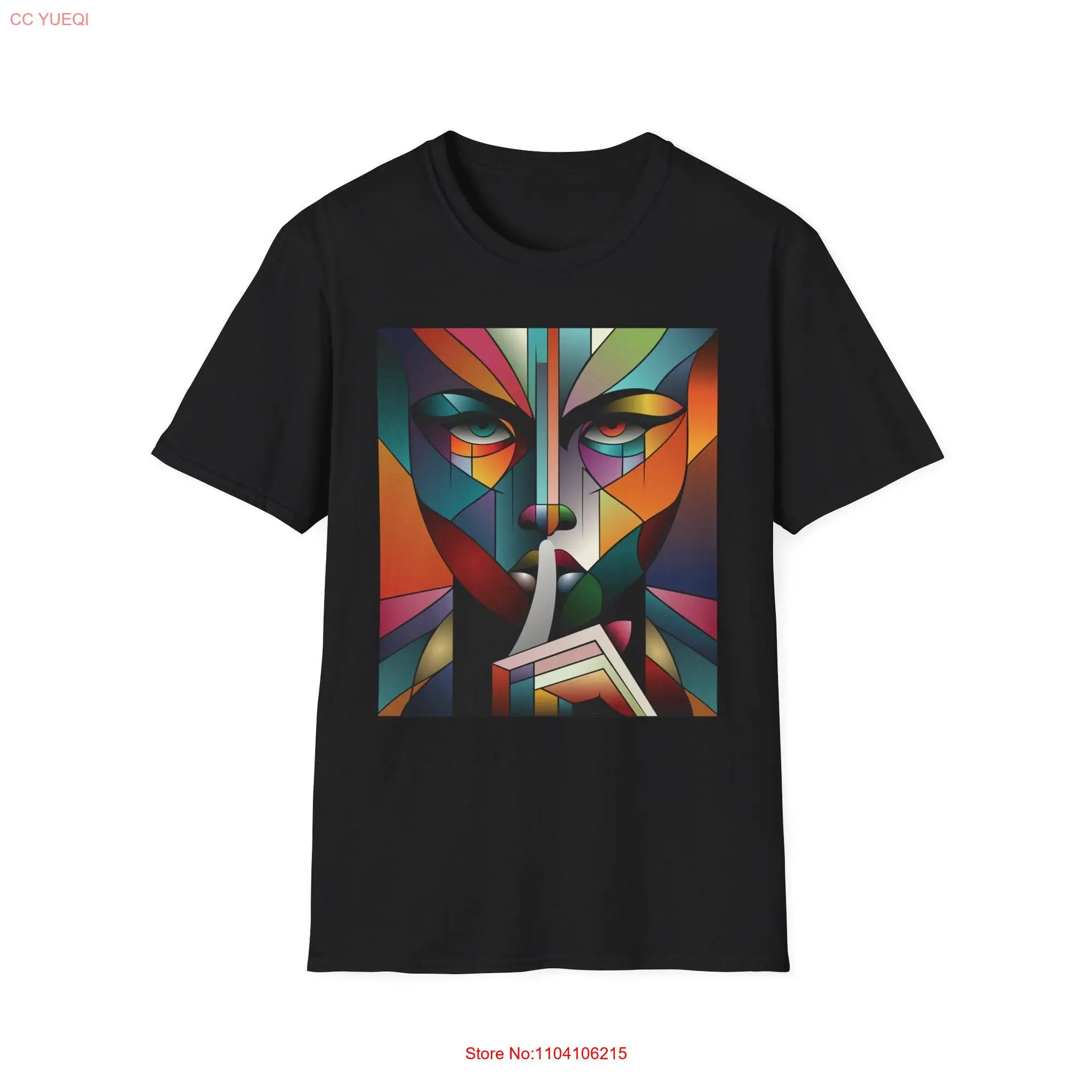 Colorful Person Making Shush Design Softstyle T Shirt long or short sleeves