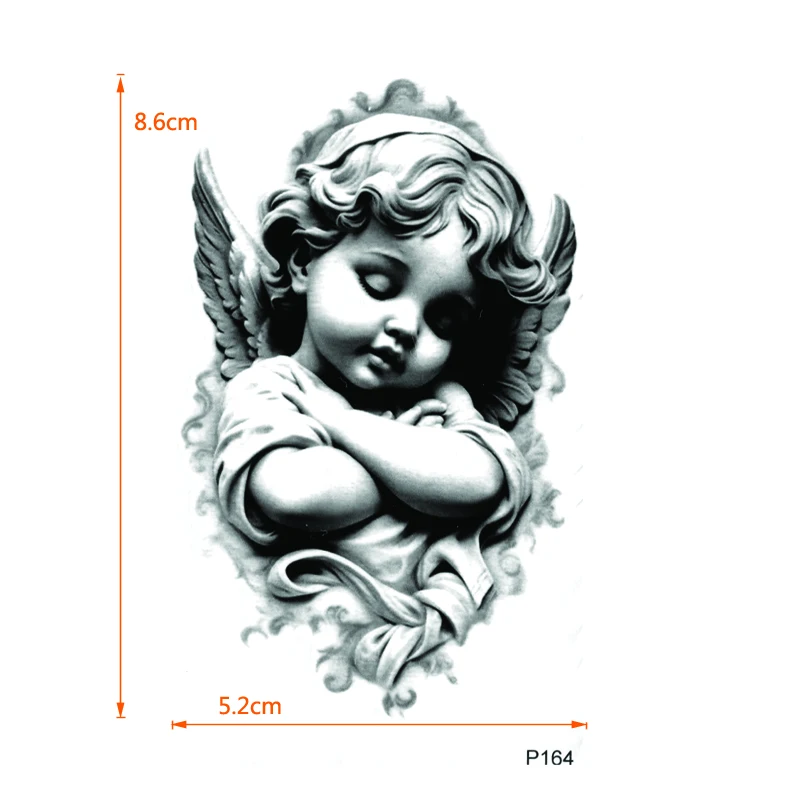 2 Styles Cherub Waterproof Temporary Tattoos Sticker Fake Tattoo Pegatinas Tatuajes Temporales Mujer Henna Tatoo Art