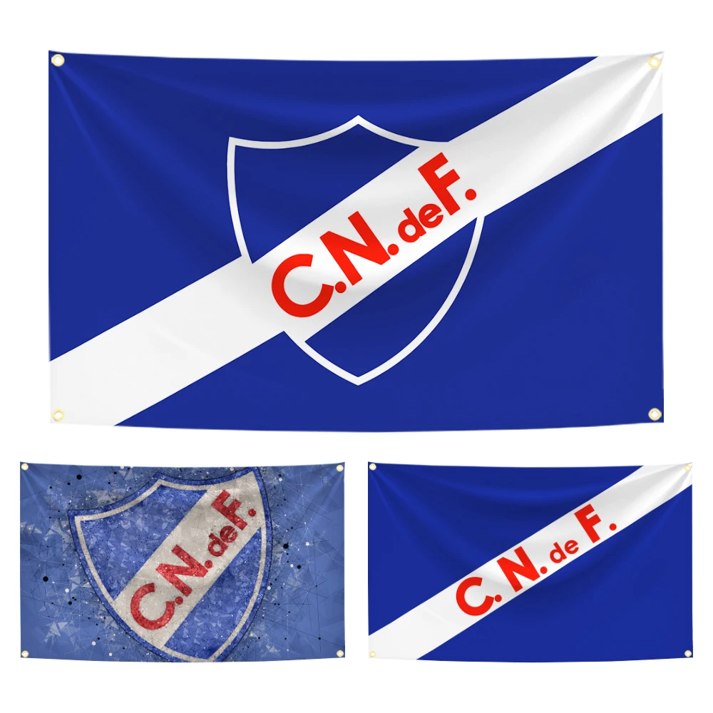 90x150cm clube nacional de futebol uruguai bandeira tapeçaria poliéster impressão digital banner garagem arte da parede fora da porta decoração