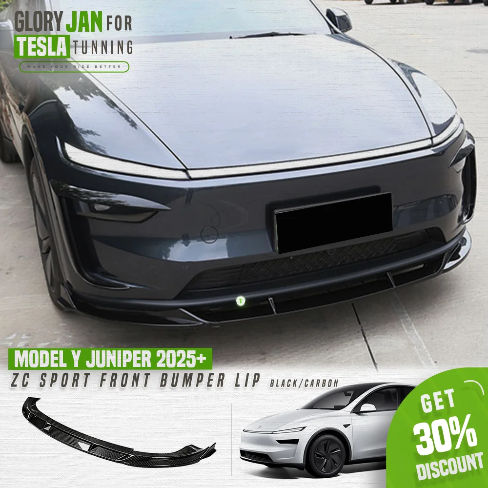

For Tesla Model Y 2025 Juniper ZC Front Bumper Trim Lip & Side Skirts Body Kit Bumper Lower Lip Car Spoiler Body Tuning
