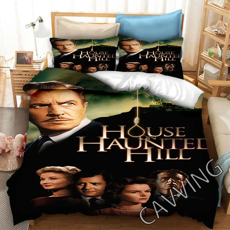 House on Haunted Hill 3d Printed Bedding Set Duvet Covers & Pillow Cases Comforter Quilt Cover (US/EU/AU Sizes)