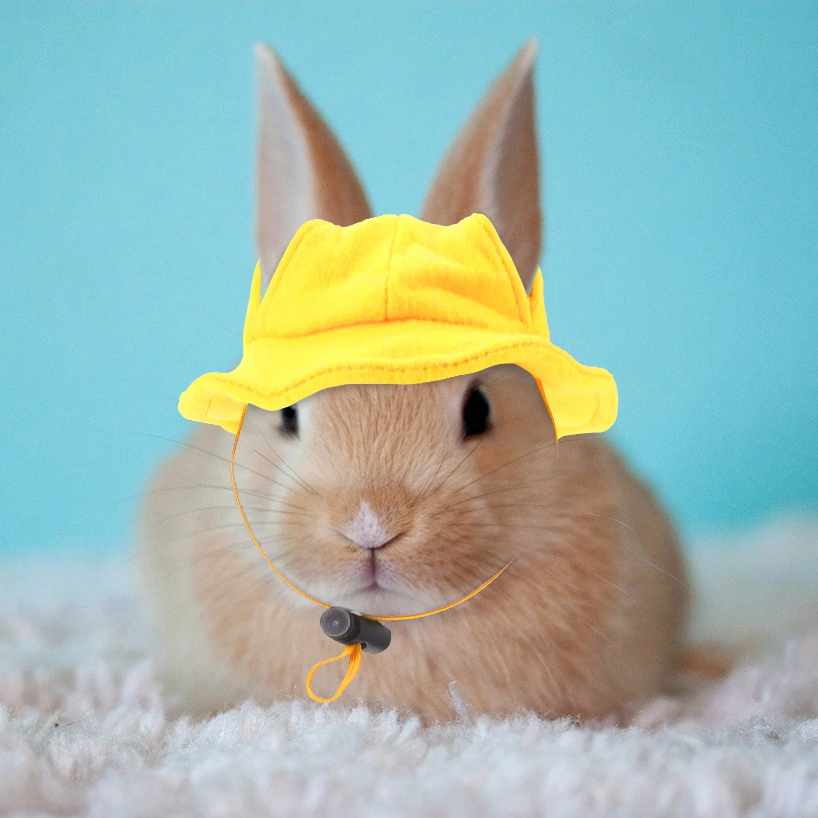 

Mini Pet Yellow Hat Colorful Bunny Hat Small Animals Head Cover Felt Pet Clothes Accessory Costume Party Decoration