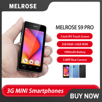 Melrose S9 Pro Super Mini Phones 3Inch Ultra Slim Quad Core 2GB+16GB Mobile Phone 5MP 1000mAh 3G Compact Mini Smartphone Android