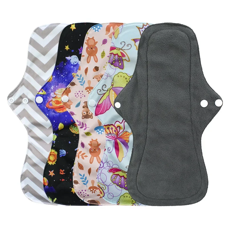 1pc Extra Large Healthy Bamboo Charcoal Daily Pad Night Sanitary Napkin Washable Sanitary Pad Woman Reusable Cloth Menstrual Pad