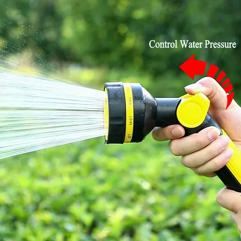 

Adjustable 10 Spray Patterns Garden Water Gun High Pressure Car Wash Water Spray Gun Watering Hose Nozzle Sprinkler Garden-tools