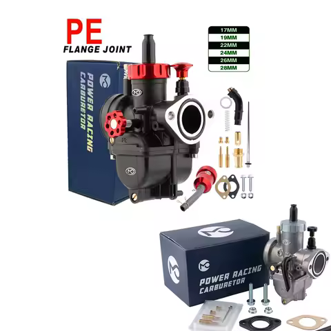 PE17mm/PE19mm/PE22mm/PE24mm/PE26mm/PE28mm Flange Carburetor for Motorcycle 2T 4T GY6 Engine 100cc-250ccATV Yamaha Racing Pitbike