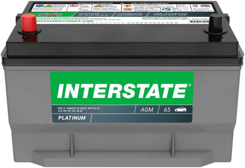 

12V 68Ah AGM Auto Battery, 750CCA, Group Size 65, Spill-Proof for Cars SUVs Trucks