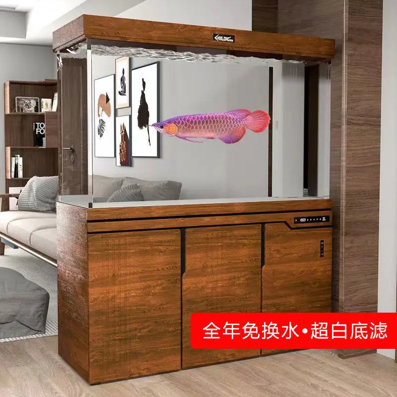 Fish tank large living room aquarium bottom filter household ecological water replacement floor filtration