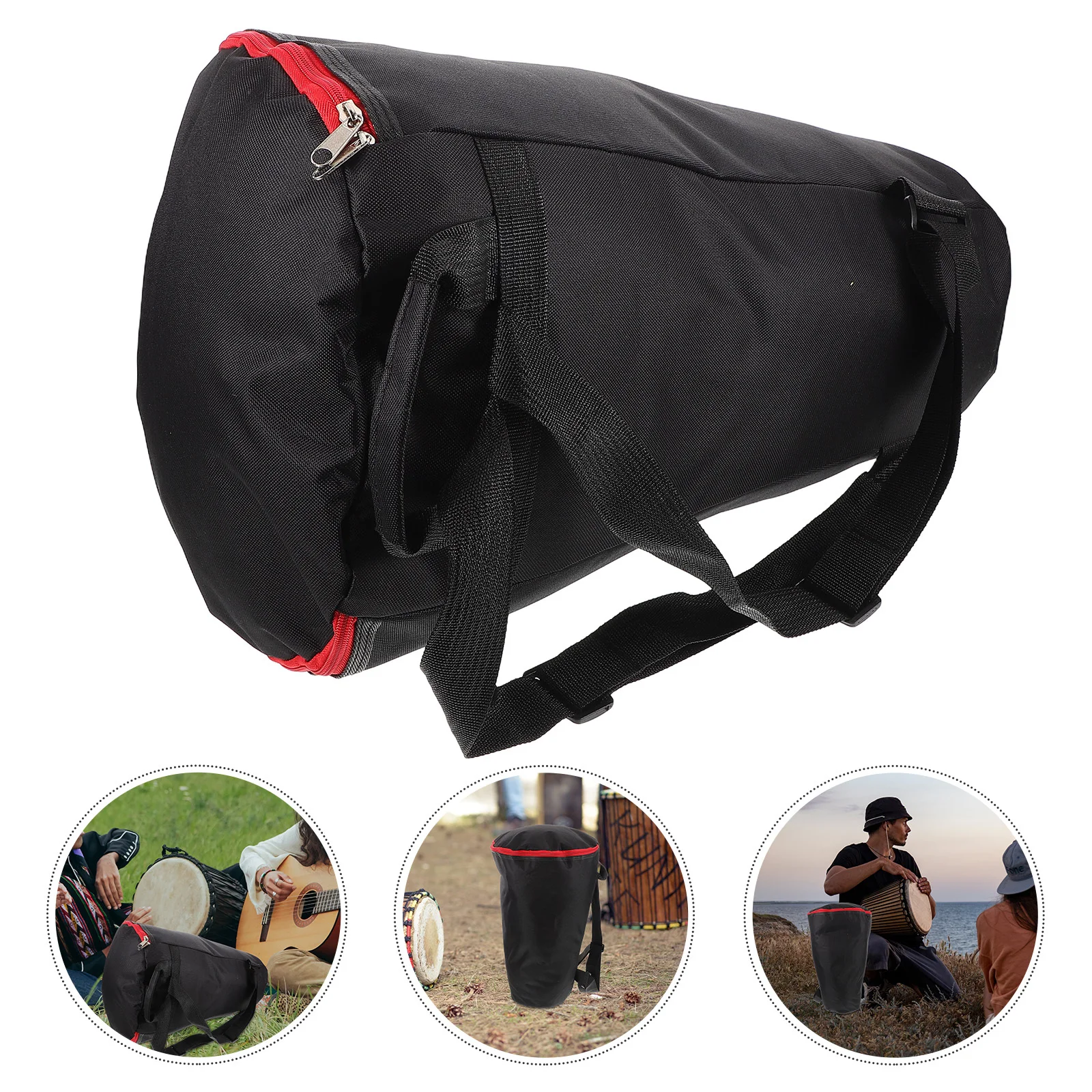 African Drum Bag Backpack Heavy Duty Nylon Djembe Carry Pouch For Floor Drum Portable Storage Lightweight Travel Case For