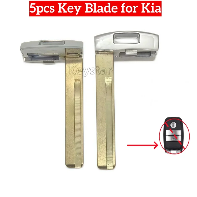 

Keystar 5pcs/bag HYN17R Car Smart Key Blank HYN18R Keyless Remote Key Blade Spare Emergency Door Insert Key for Kia Sorento