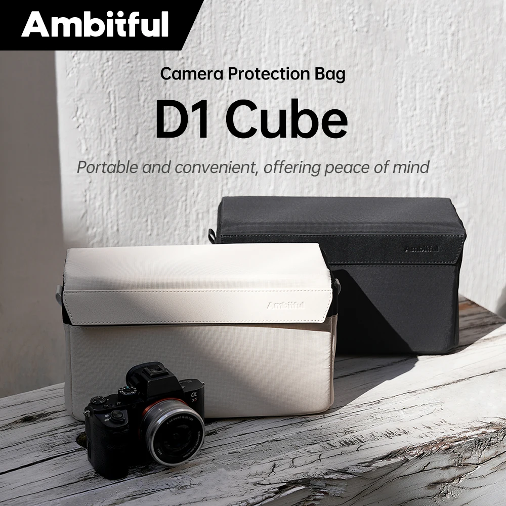 Sac de transport Ambitful Liner Bag D1 Cube pour appareil photo, compartiments rembourrés DIY, étui multifonctionnel, taille M L, capacité 5,2/5,8 L pour appareil photo reflex numérique