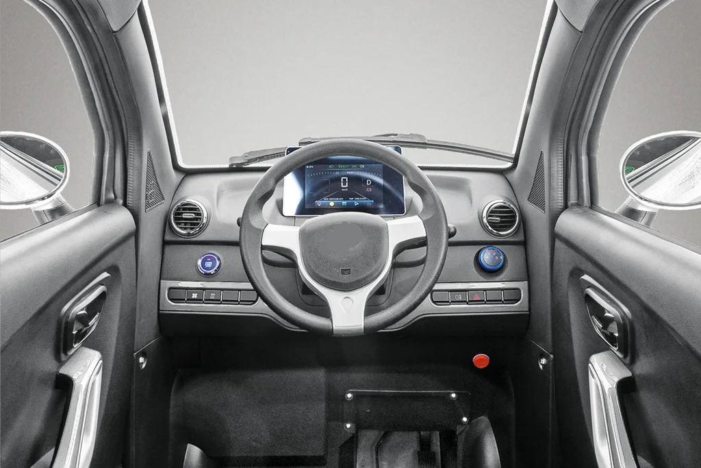SXLL Cheap EEC L6e Long Range Two Seats Sedan Electric Car RWD Single Drive Rear   Dark Interior Leather Seats Metal Roof R