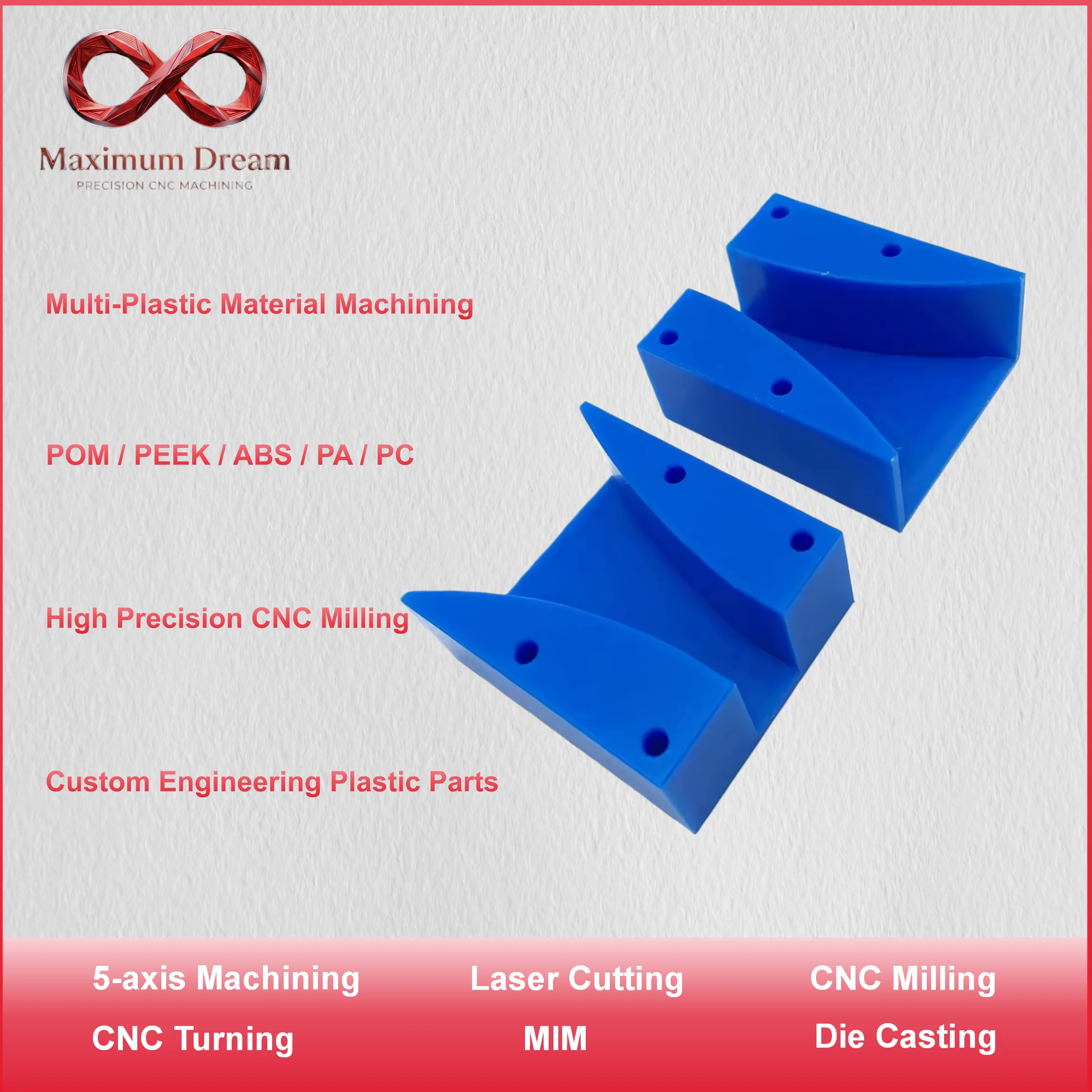 OEM ODM Custom ABS Plastic CNC Milled Parts Rapid Prototyping Enclosure Housing Shell Manufacturing Service
