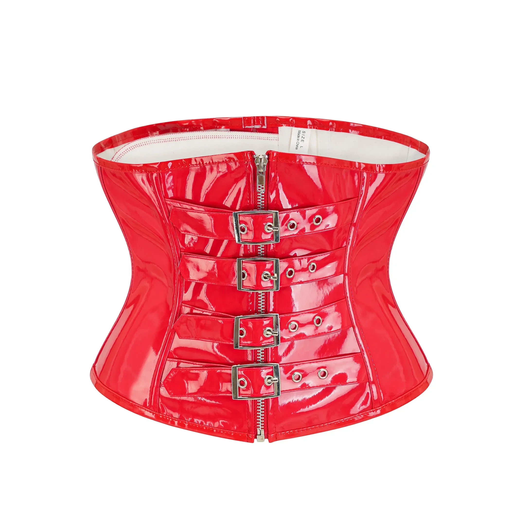 Pvc Leather Corset Top Underbust Waist Cincher Corsets Women Sexy Gothic Steampunk Bustier Plus Size Corpete Corselet Black Red