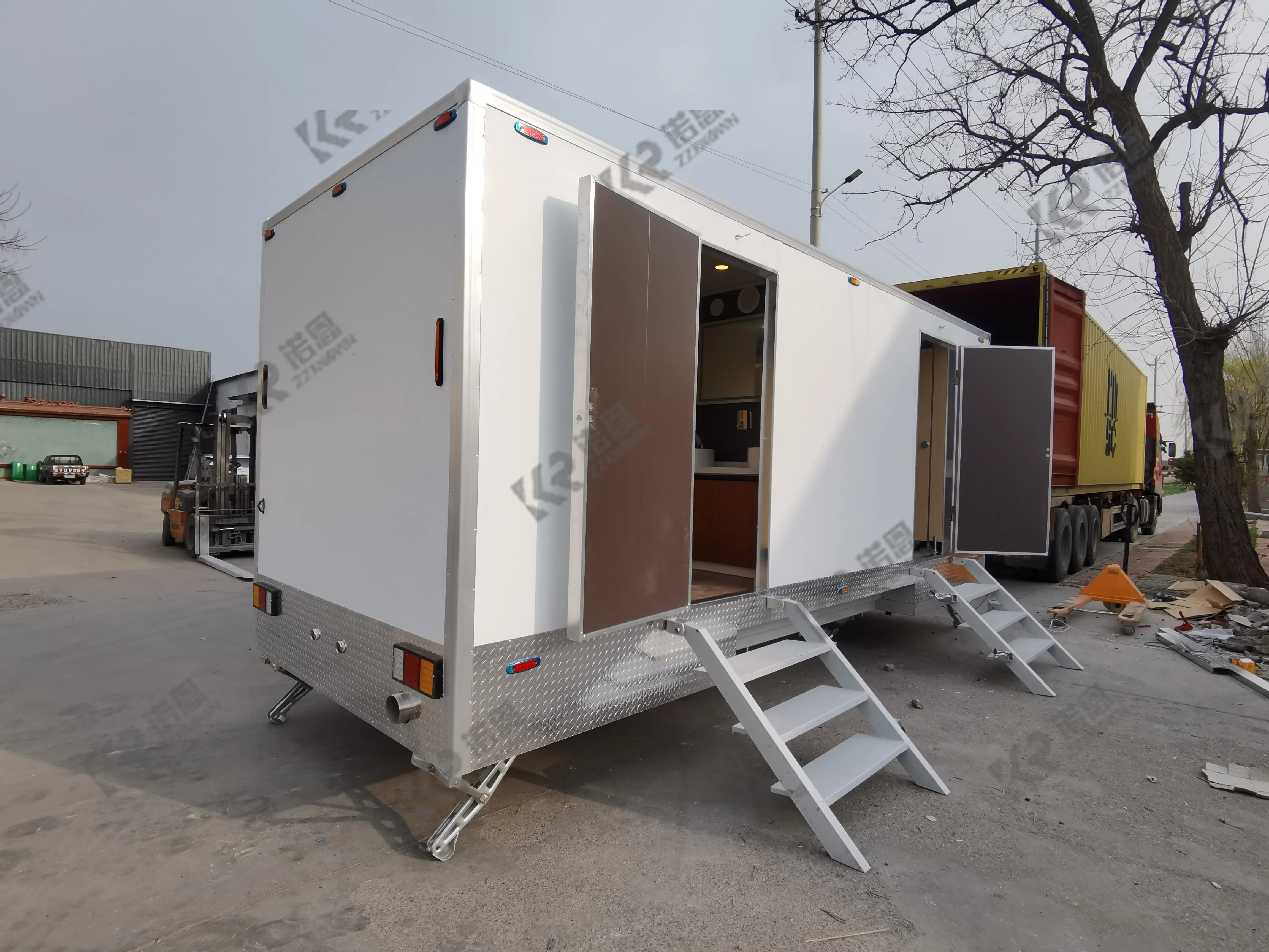 DOT-Remorque de luxe pour toilettes publiques, toilettes mobiles, avec conteneur d'urine