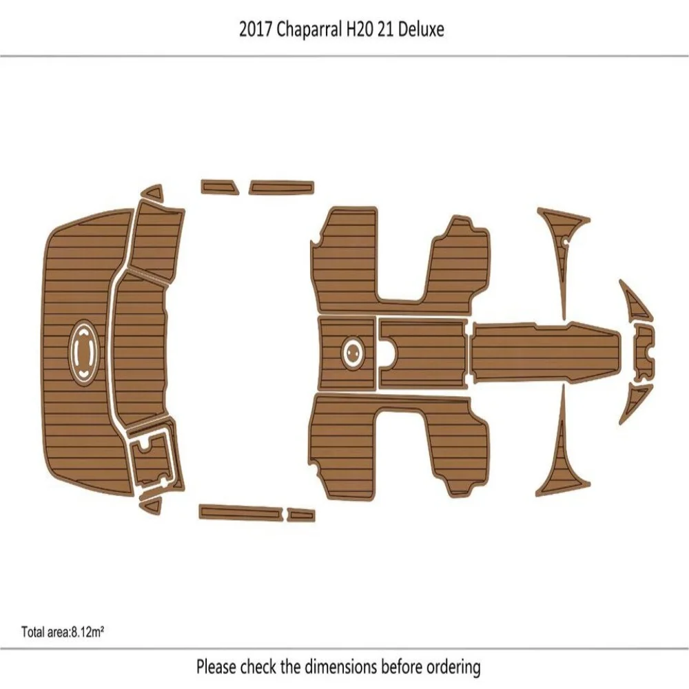 

2017 Chaparral H20 21 Deluxe cockpit & Swim Platform Pads 1/4" 6mm EVA floor SeaDek MarineMat Gatorstep Style Self Adhesive