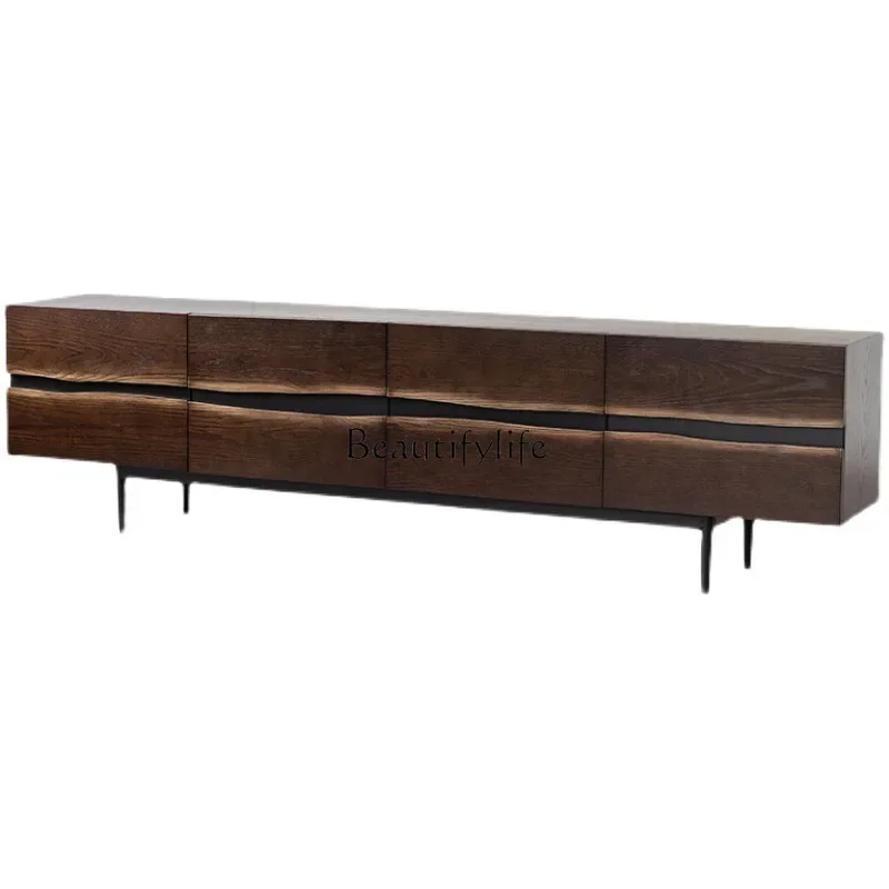 

LDNordic living room solid wood TV cabinet light luxury small apartment living room floor locker