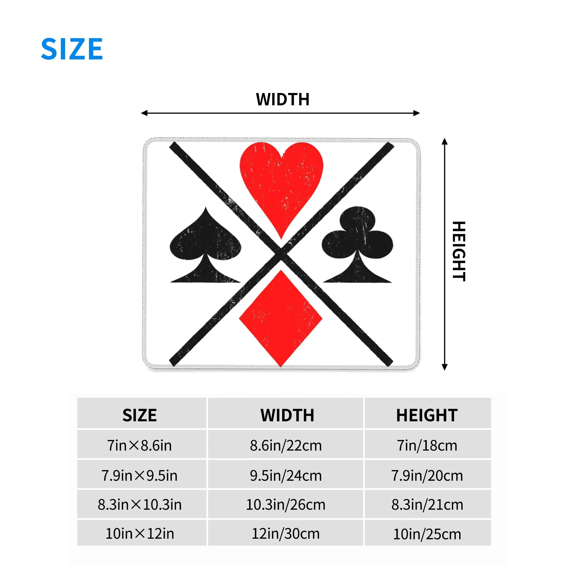 Poker card game Mouse Pad Computer Keyboard Mouse Mat Gamer PC Laptop Desk Mat Office Accessories Table Mats