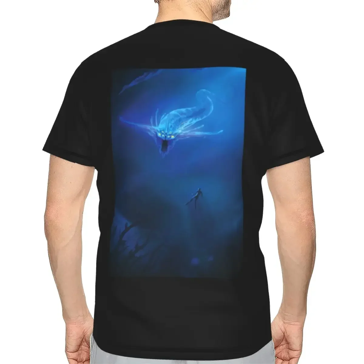 polyester Subnautica - Ghost Leviathan T-Shirt Men's Fashion T Shirt Men O-Neck Summer Shirts Tops