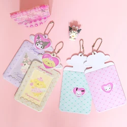 1PCS Sanrio Cinnamoroll My Melody Pochacco Card Holder Bus Card Bank ID Card Protective Display Sleeves Kpop Students Pendant