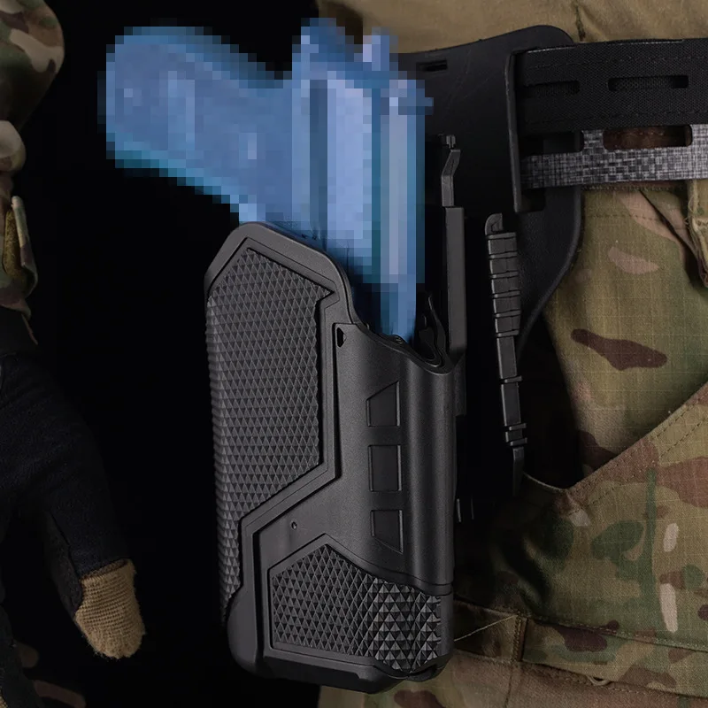 Universal Gun Holster X300U Flashlight Pistol Holster, Hunting Shooting for Glock17 19 Sig Sauer with Drop Leg Platform QLS