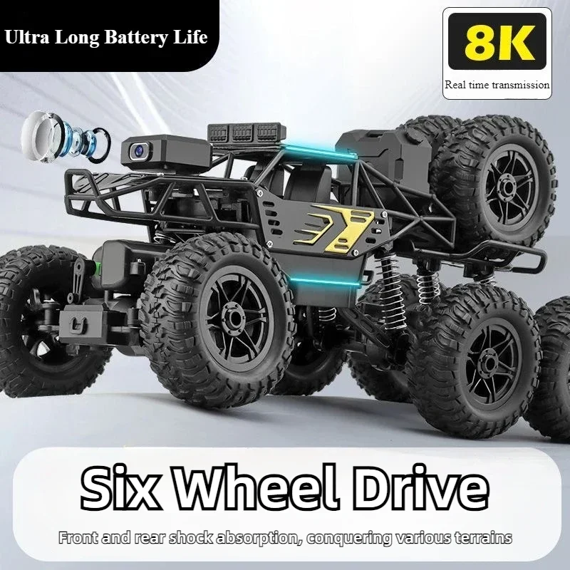 HD Camera RC Cars with Camera 4WD High Speed Off-road Vehicle APP Control RC Drift Car Alloy Body Boy Toys Metal Suspension Car