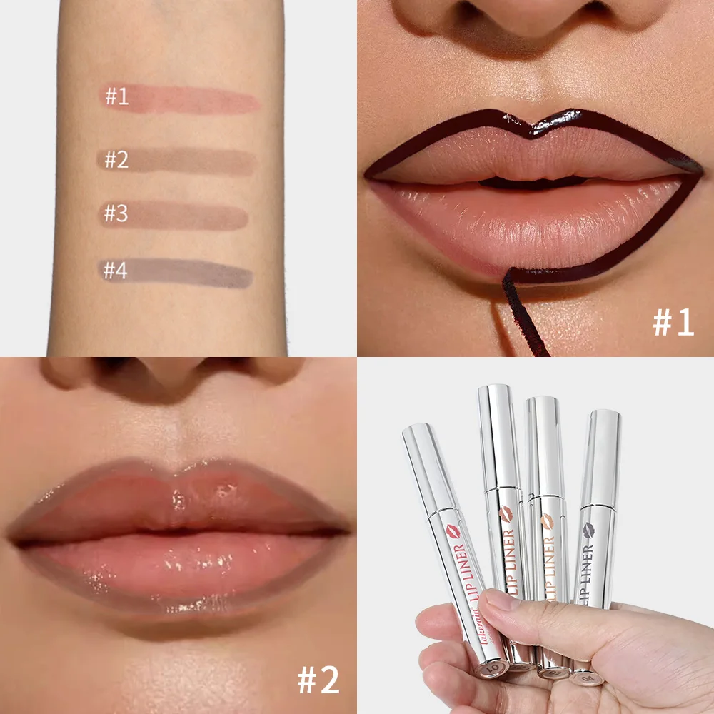 Lakerain Peel Off Lip Liner Matita labbra impermeabile a prova di sbavature Colore a lunga durata Non sbiadisce Idrata Nutrire il trucco del contorno delle labbra