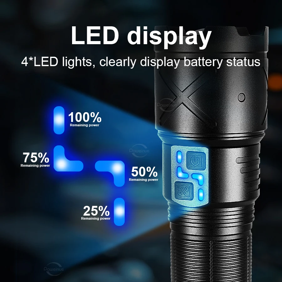 NEWEST 980000000LM Ultra Bright LED Flashlights Long Shot 6000M Most Powerful Torch Light Portable Lamp Outdoor Camping Lantern - view 4