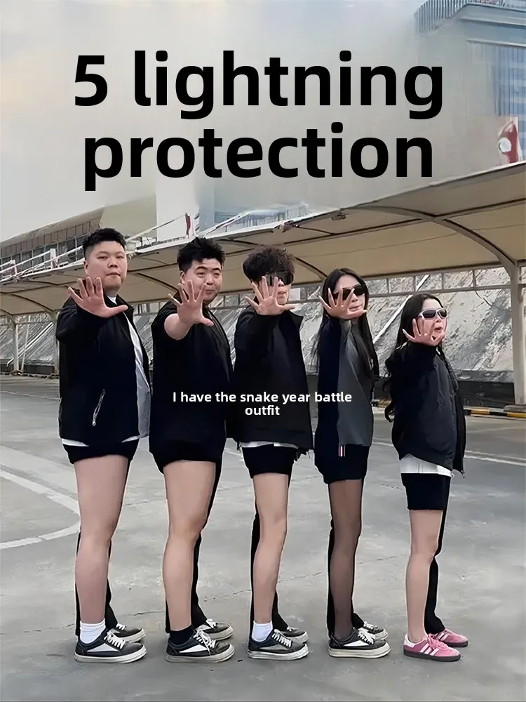 

Bla Le Blade Fce Lined Straight Leg Jeans Men's Autumn Winter Slimming High Street American Sle Jeans Youth Trendy