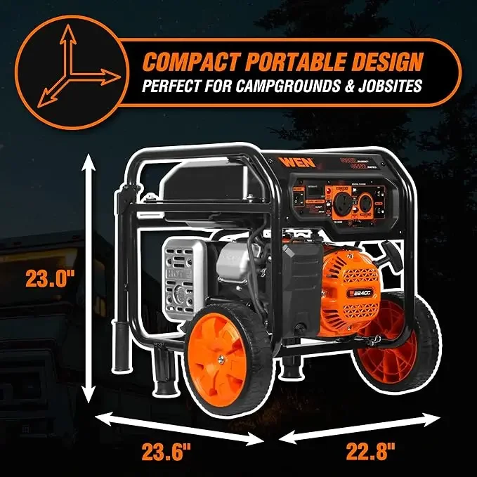 5600-Watt Portable Generator, 224cc, Transfer-Switch and RV-Ready (GN5600)