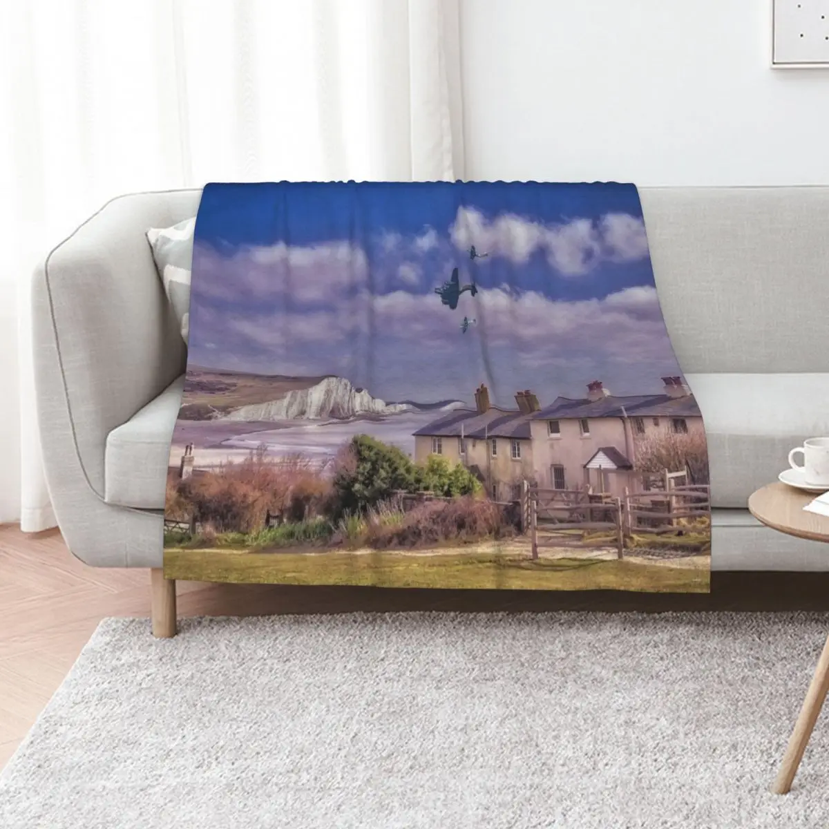 

Cuckmere Flyby Throw Blanket Sofas bed plaid Tourist Custom Blankets