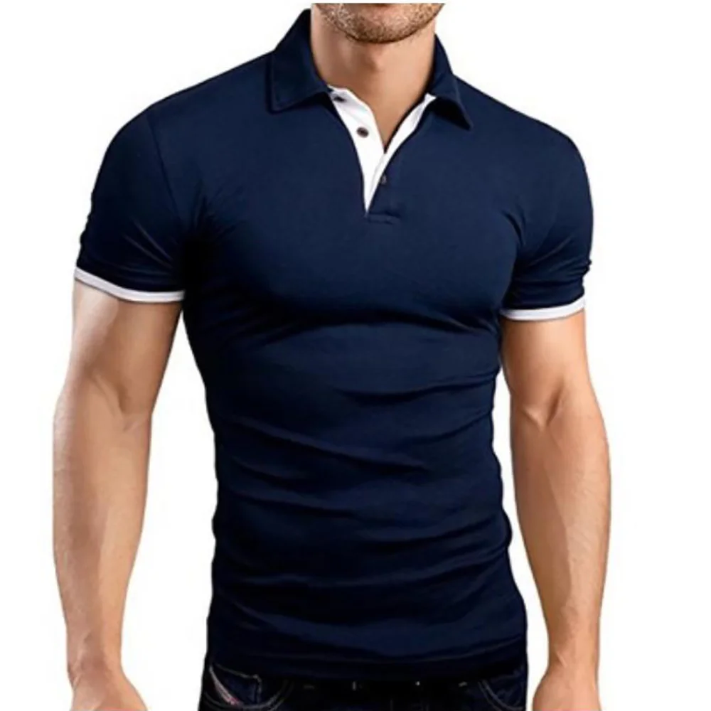 Polo Shirt Men Summer Stritching Men\'s Shorts Sleeve Polo Business Clothes Luxury Men Tee Shirt Brand Polos