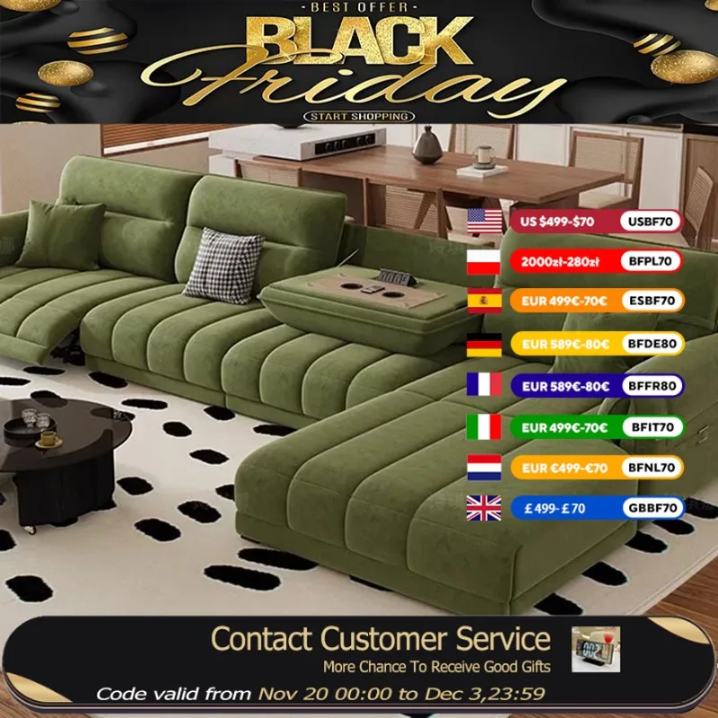 

Green European Living Room Sofa Design Extendable Floor Recliner Living Room Sofas Nordic Modern Divano Adhd Home Furniture