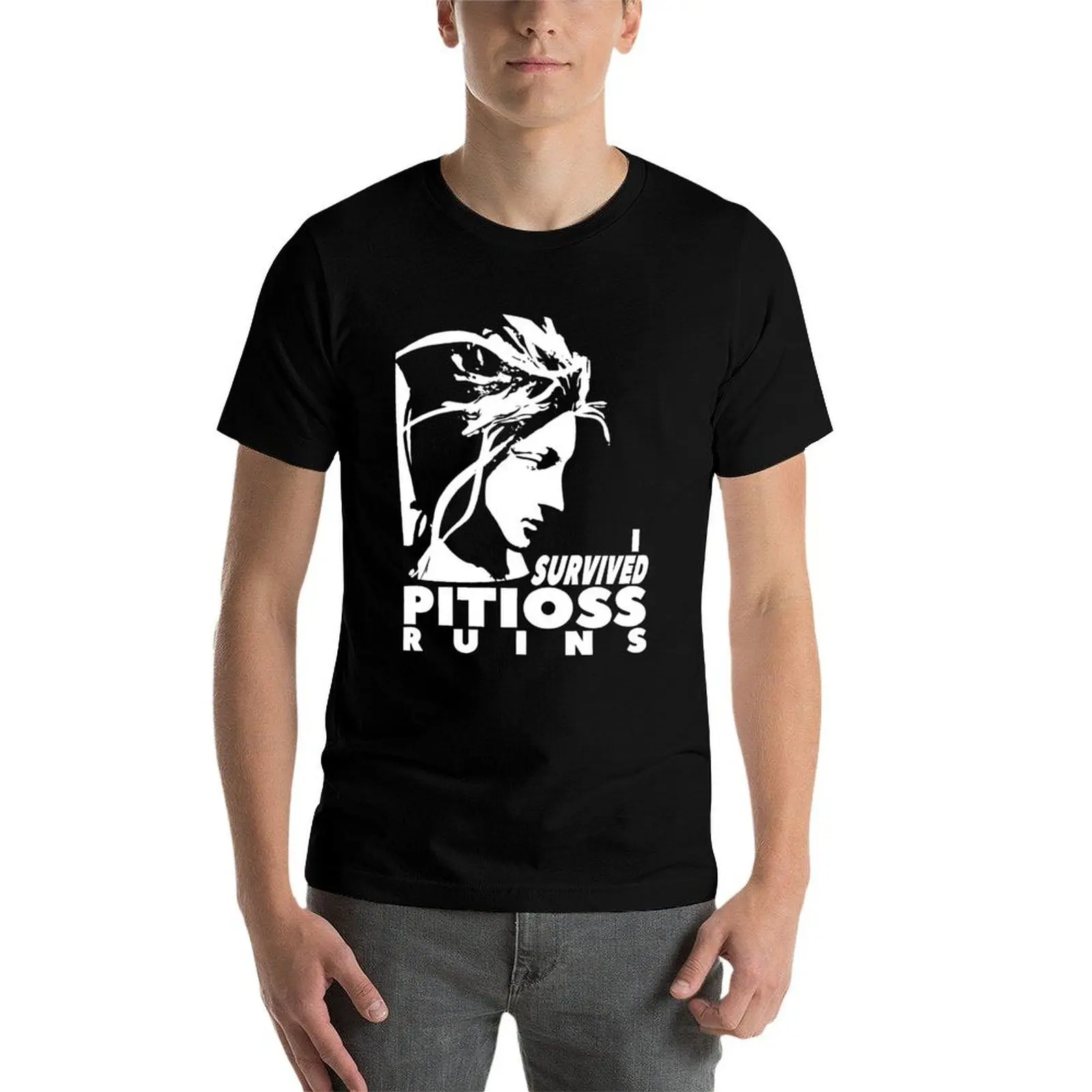 

I Survived Pitioss Ruins (FFXV) T-Shirt black cotton t-shirt plain for man package t shirt for man T-Shirt