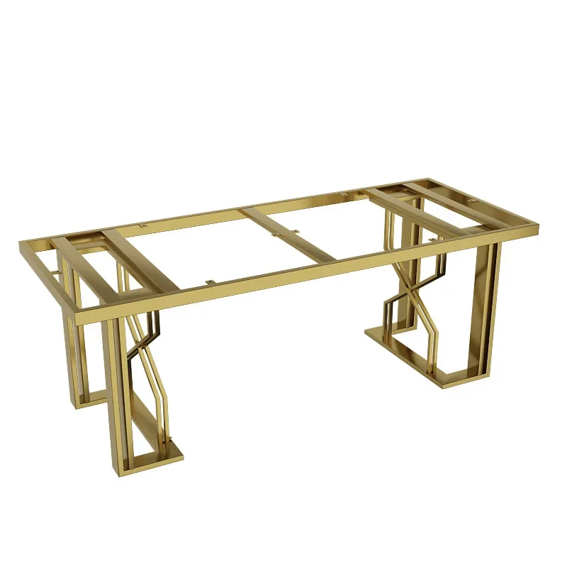 

Stainless steel legs feet bracket marble tea table frame rock slab feet large plate table legs light luxury