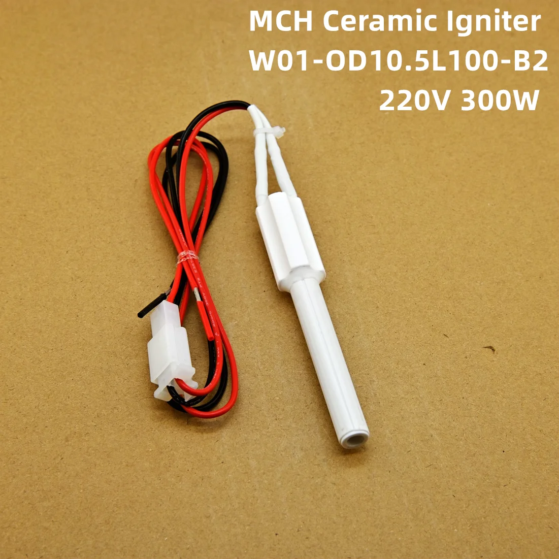 Ceramic Igniter 220V 300W ignites particles within 30 seconds heats barbecue stove, resistant to dry burning long service life