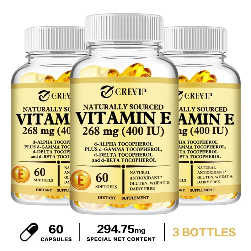 Vitamin E - Skin and Liver Health, Improves Blood Circulation, Protects Cells From Oxidative Stress