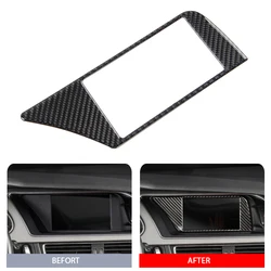 For Audi A4 B8 2009 2010 2011 2012 2013 2014 2015 2016 Carbon Fiber Interior Navigation Panel Warning Lamp Frame Trim Cover
