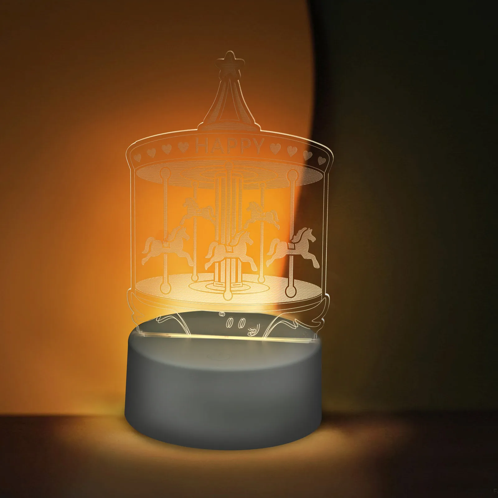 1 Stück 3D-LED-Nachtlicht, einzigartiges Elch-Design, energiesparendes Atmosphärenlicht für Innenräume, Dekoration, Nachttisch, Geschenkidee