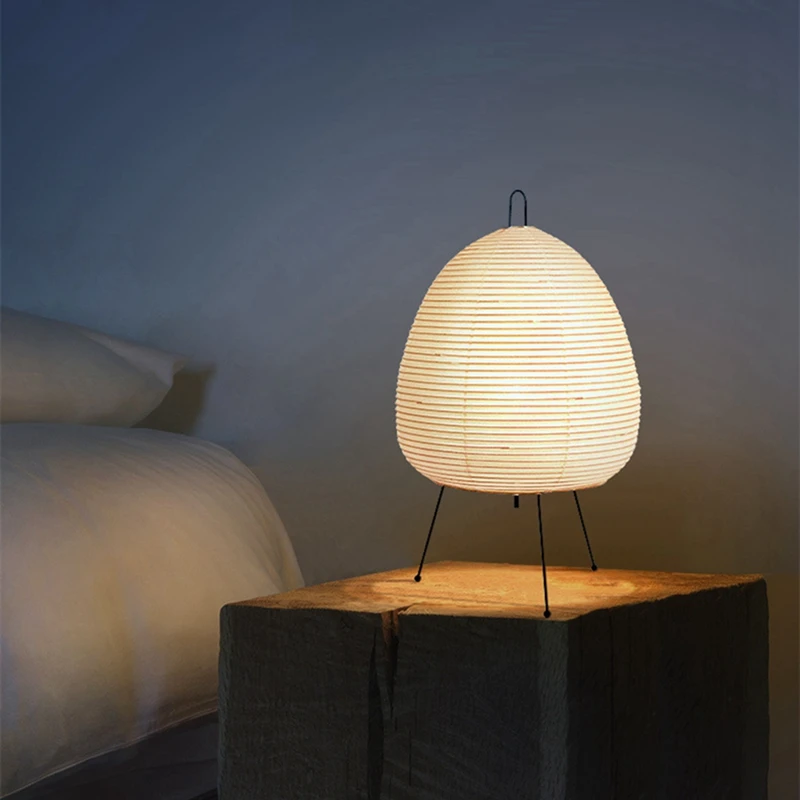 Japanese Rice Paper Lantern LED Table Lamp Living Room Bedroom Bedside Study Hotel Homestay Tripod Floor Lamp,EU Plug