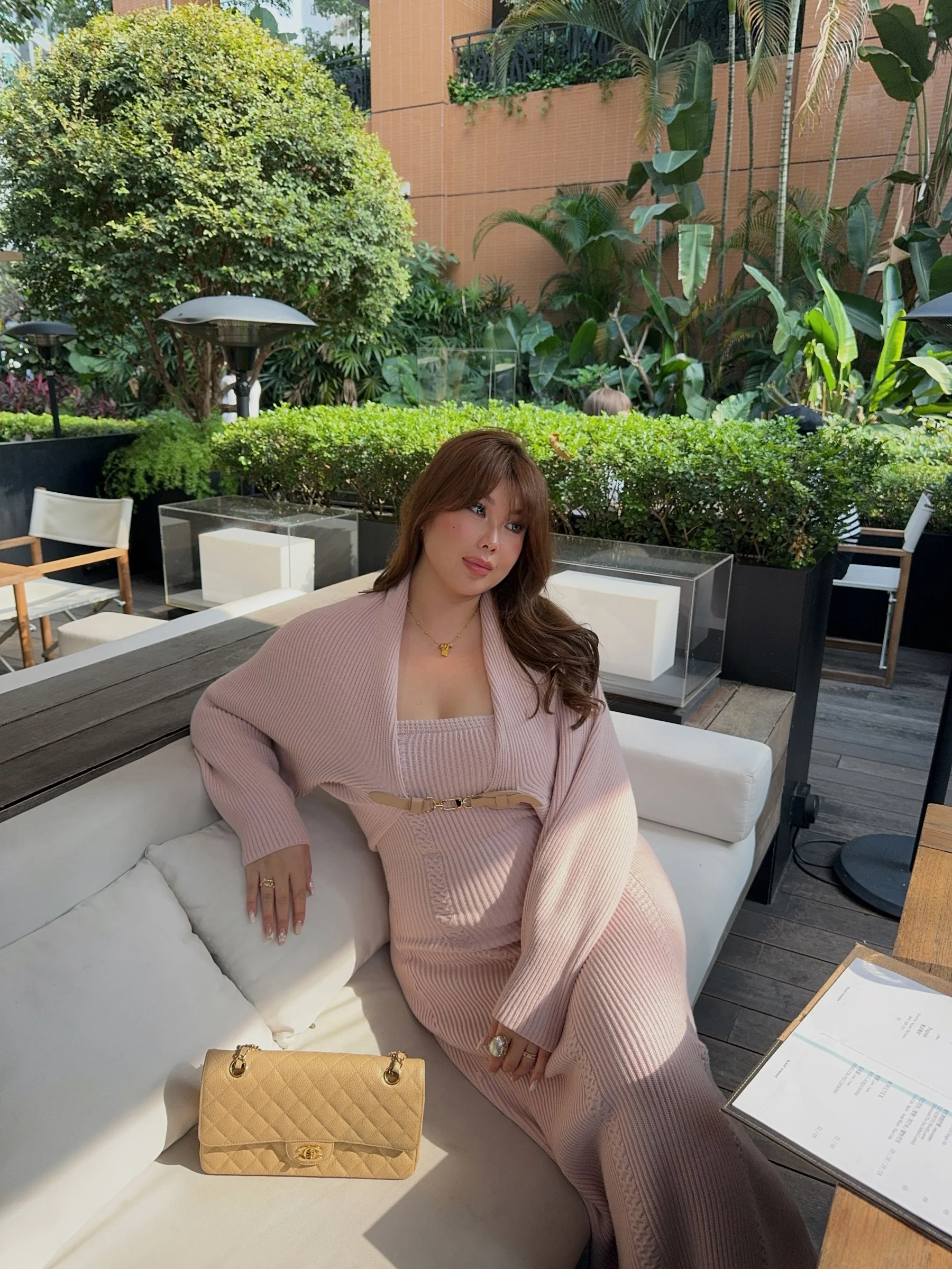 

Sexy Knitted Dress Waist Cinched Shoulder Set Pure Color High Elasticity Long Sleeve Winter Fashion Casual Women's Ensemble
