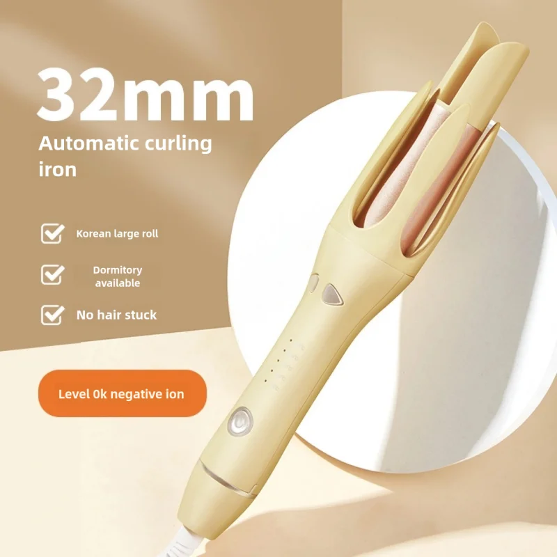 Automatic Curling Iron God Does Not Hurt The Lazy Person's Hair Electric Rotating Big Wave  Lasting Shape 32mm Large Roll