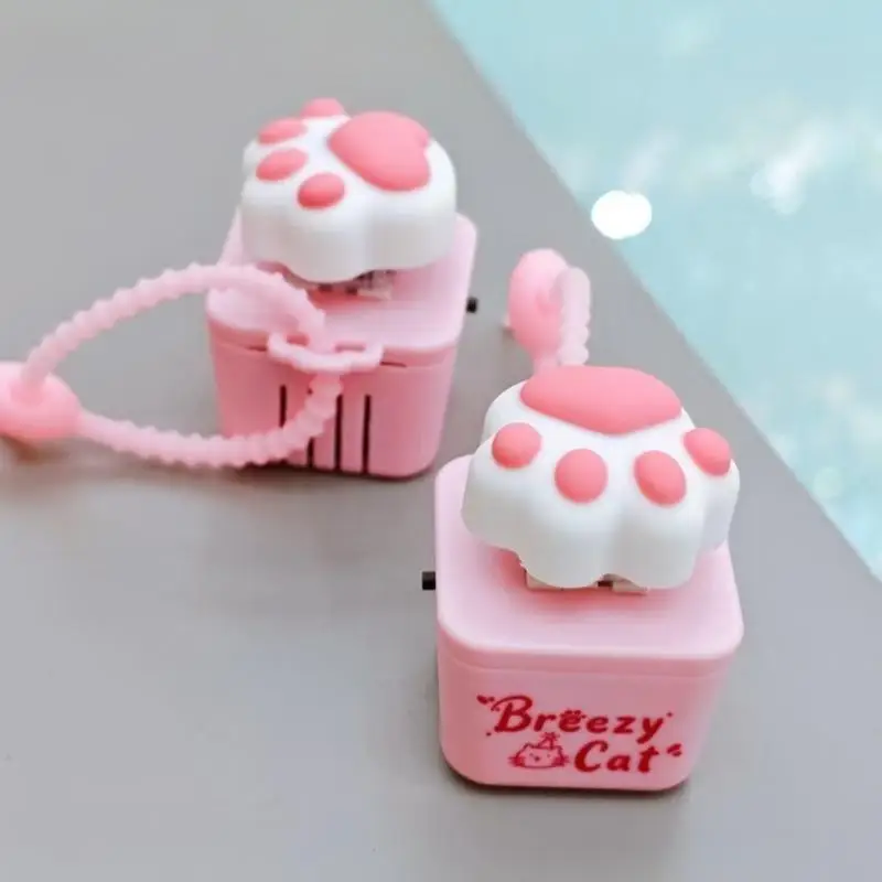 Mini Cat Paw Click Keyboard Button Fidget Keychain Toy for Boredom Killing Anxiety Relief All Ages