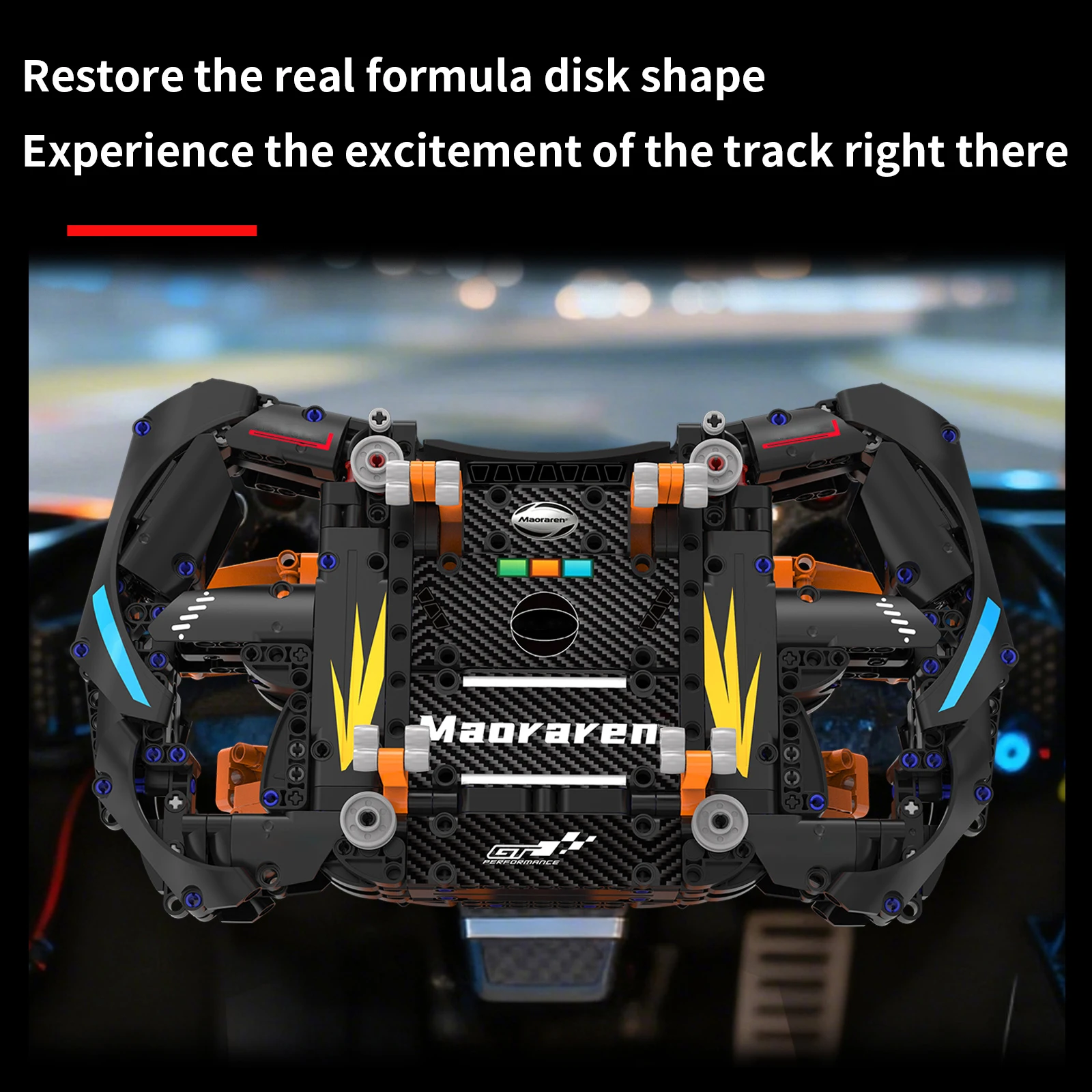 K96218 محاكاة سباق السيارات عجلة القيادة ألعاب مكعبات البناء، لعبة تعليمية نموذج الجمعية، هدية عيد ميلاد للأطفال