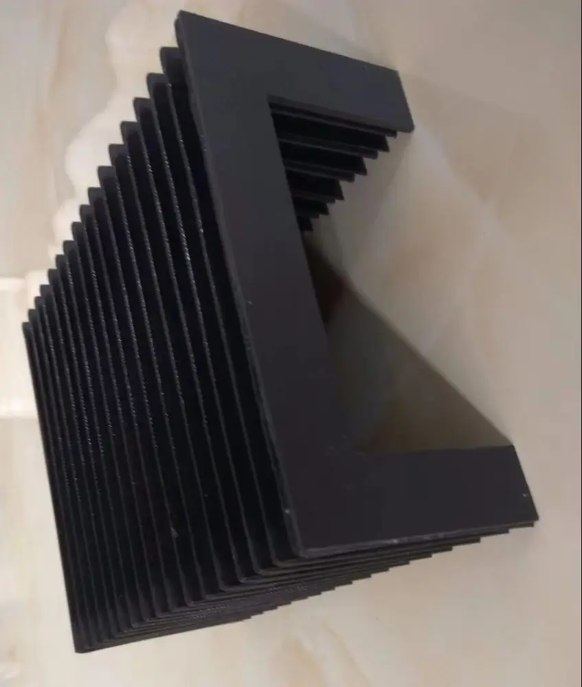 Protective Cover Rail Telescopic Shield Machine guard Dust Cover Cloth ,Lmax=370mm,inside: 185mmx90mm, outerside:225mmx110mm